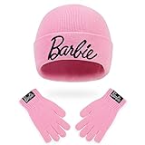 Barbie Handschuhe Kinder Mütze Winter Set für Mädchen