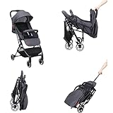 Kidmeister Reisebuggy Reise- Sport C-3D Sportwagen mit Liegefunktion Kinderwagen Jooger Grau ideal für den Urlaub