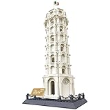 Wange Turm von Pisa Architektur-Modell, zur Montage mit Bausteinen