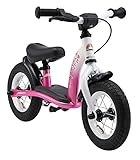BIKESTAR Kinder Laufrad Lauflernrad Kinderrad für Mädchen ab 2-3 Jahre | 10 Zoll Classic Kinderlaufrad | Pink & Weiß | Risikofrei Testen