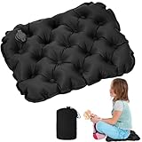 Yuragim Aufblasbares Camping Sitzkissen, Sitzkissen Aufblasbar Outdoor, Wasserdicht Luftkissen, Ultraleicht Reisekissen, Tragbares Outdoor Sitzmatte,für Strand Rucksacktouren Wandern Angeln Konzerten