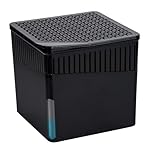 WENKO Raumentfeuchter Mod. Cube mit 500 g Entfeuchter Granulat, für Räume bis 40 m³, beugt Schimmel und Gerüchen vor, ohne Strom, geräuschlos, nachfüllbar, Schwarz