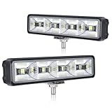 Fxlpower 2 Stück 25W LED Flutlicht Rückfahrscheinwerfer 9-80V Zusatzscheinwerfer, IP65 Offroad led Arbeitsscheinwerfer für Auto, Trittstufen eines LKWs, Pickup,Traktor, 4x4, ATV, Motorräder