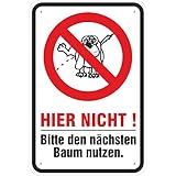 Schild 20 x 30 cm Hundepipi Hunde pinkeln pullern verboten 3mm Aluverbund