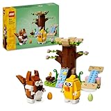 LEGO Frühlingstierspielplatz, Bauset mit Vogel und Eichhörnchen, Spielset mit Baumhaus für Kinder, Geschenkidee für Jungen und Mädchen ab 8 Jahren, Tierset, Spielzeug mit Tierfiguren 40709