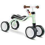PUKY WUTSCH | Sicheres Rutschfahrzeug | Kinder Laufrad ab 1 Jahr & Lauflernrad ab 1 Jahr | Mit Pendelachse | Sicherheitslenkergriffe | Balance Bike für In- und Outdoor | Farbe Pastell Green