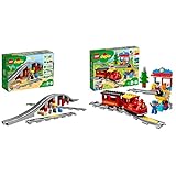LEGO DUPLO Dampfeisenbahn 10874 Spielzeugeisenbahn & Eisenbahnbrücke und Schienen 10872 Konstruktionsspielzeug