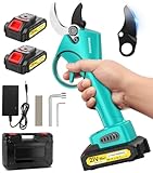 Akku Astschere, Profi 33mm Bürstenlose 800W Elektrische Gartenschere mit 2x2000mAh 21V Lithium-Akkus, Leistungsstarke, 6-8h Laufzeit,Akku Schere für Obstbäume, Weinreben,Gartenschnitt, Zweige
