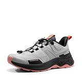 NORTIV 8 Damen Wanderschuhe leichte atmungsaktive Mesh Trekking Outdoor Arbeitsschuhe,Size 39,Grau Rosa,SNHS239W