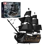 SHHFWU 13186 Große Piratenschiff Bauspielzeug, 5266 Teile Black Pearl Segelschiff Klemmbausteine, MOC Schiff Sammlerstück, Pirate Ship Geschenke Spielzeug für Erwachsene