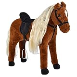 Pink Papaya Stehpferd zum draufsitzen | 75cm Spielpferd zum Reiten Bella | Pferd zum Reiten für Kinder mit Sound | Sattel Pferd