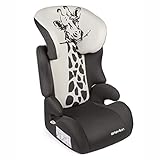 BABYLON Babysitz Auto Smart Autokindersitz Gruppe 2/3, Kindersitz 15-36 kg (3 bis 12 Jahren). Kindersitz Autositz Einstellbare Kopfstütze ECE R44/04 grau/giraffe