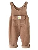 Echinodon Baby Cord-Latzhose Kleinkind Hose Jungen Mädchen Freizeit Hose C-Khaki 80