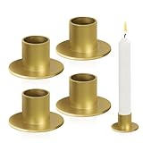 Kerzenhalter für Stabkerzen,4 Stück Golden Stabkerzenhalter,Kerzenständer Metall,Candle Holder,Kerzen Ständer,für Party, Hochzeit, Jubiläum Dekoration,Themed Party Supplies-03