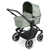 ABC Design 2 in 1 Kinderwagen Salsa 4 Air – Kombikinderwagen für Neugeborene & Babys – Inkl. Sportsitz Buggy & Babywanne – Radfederung & Luftreifen – Farbe: pine