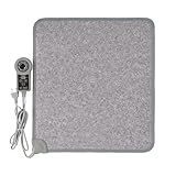 Mi-Heat 55x50cm PVC Heizmatte - Thermostat zur regelung der gewünschten Oberflächentemperatur bis 55°C - mit Timer 1 bis 8 Stunden - klein handlich mobil - unter Schreibtisch im Homeoffice