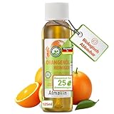 AlmaWin® Orangenölreiniger ÖKO [125ml] ideal als starker Allesreiniger & Fettlöser - Veganes Orangenreiniger Konzentrat mit fruchtigem Duft - Besonders ergiebiger Orangenöl Reiniger