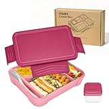 IJIAMY Brotdose Kinder mit Fächern, Bento Box Kinder, Auslaufsicher Lunchbox Kinder, Brotbox für Mädchen & Jungen, Snackbox, Perfekt für Schule, Kindergarten & Ausflüge