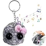 REGAPOG Sad Hamster Mit Sound, Hamsti Schlüsselanhänger, Hamster Meme Mit Violine Sound, Hamsti Mit Sound Handgestrickte Sad Hamster Kuscheltier, Mutmacher Geschenk Für Freunde Partner (1PCS)