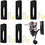 JZLEJC 5pcs Wandmontage -Rollenhalter Inhaber Fischereihalter, 3,74x1.38 Nylonfischereistange, tragbare Fischerei -Reel -Display, Multifunktionsfischerei -Rollenhülle, Fischereizubehör