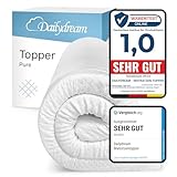 Dailydream Matratzen Topper 140x200cm | Memory Foam | 5cm hoch | Edition Pure, Model M | Zertifiziert & ergonomisch für unbequeme Matratze, Boxspringbett & Gästebett | rutschfest mit Noppen
