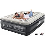 OlarHike Luftmatratze 2 Personen mit Integrierter Elektrischer Pumpe, Luftbett Selbstaufblasend, Premium-Gästebett Aufblasbare, Aufblasbare Matratze für Camping oder Heimgebrauch-203 x 152 x 46 cm