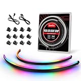 Speclux Neon Digital RGB LED-Strip Combo-Set PC-LED-Streifen 400mm RGB 5-V-3-Pin-Aura-SYNC, Gigabyte-RGB-Fusion, Mit 12 Starken Magnethalterungen