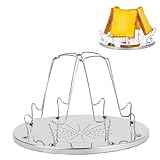 Camping Toaster für Kocher, 4 Scheiben Camping Toast Racks Faltbarem, Tragbarer Toastablett Toastregal für Gasherd, Outdoor, Picknick, Reisen, Wohnmobile Toaster Camping Zubehör