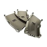 3 x Lego System Fahrbahn dunkel grau 17 x 12 x 2 Straße Renn Bahn Racers Racing Track Platte Kurve 42938