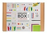 folia 935 - Kreativ Box, Bastelkiste mit buntem Materialmix zum Basteln und Dekorieren, über 1300 Teile