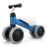 Bammax Kinder Laufrad Lauflernrad Balance Fahrrad ohne Pedale Dreirad Spielzeug für ab 1 Jahr, Erstes Baby Laufrad für Jungen Mädchen, Blau