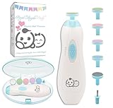 Baby-Nagelschneider 6 in 1, Royal Angels Baby Elektrische Nagelfeile, Baby-Pflegeset, Maniküre-Set für Kleinkinder und Erwachsene, Nagelpflegeset für Zehen und Fingernägel von Neugeborenen (Babyblau)