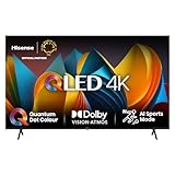 Hisense 85E7NQ 215 cm (85 Zoll) Fernseher, 4K UHD, QLED, HDR10, HDR10+ decoding, HLG, Dolby Vision Atmos, 60Hz Panel, Bluetooth, Alexa Built-in, VIDAA Voice, Schwarz [2024]