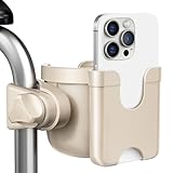 Guiseapue Getränkehalter Rollator: Becherhalter Kaffeehalter Rollstuhl Cup Holder, Rollstuhle Rollatoren Zubehör mit Handy für Senioren, Gehhilfe Flaschenhalter für Kinderwagen, Fahrrad, Knieroller