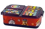 p:os 33426088 - PAW Patrol - Brotdose für Kinder mit 3 Fächern, Lunchbox aus Kunststoff mit Clip-Verschlüssen, Vesperdose für Kindergarten, Schule und Freizeit