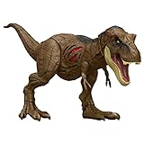 Jurassic World Figur mit Gelenken, Zerstörung Tyrannosaurus Rex, bewegliche Kiefer, Kratzer auf beiden Seiten, physisches und digitales Spiel, Kinderspielzeug, ab 4 Jahren, HGC19