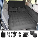 sanheshun Auto Matratze, Auto Luftmatratze Mit Luftpumpe - 2 Luftkissen,2 Kissen,2 Fußrasten Und Aufbewahrungstasche - Perfekt Für Outdoor-Reisen