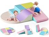 Weiches Baby-Spielset, weiches Spielgerät für Kleinkinder, Klettern und Krabbeln, Schaumstoffspiel, Kinder-Aktivitätsspielspielzeug, mehrfarbig für Babys, Kleinkinder, Vorschüler, Indoor-Spielgeräte