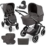 ABC Design Kinderwagen Salsa 5 Air Almond - 2in1 Kombi-Kinderwagen ab Geburt mit Luftreifen, Federung & großer Babywanne