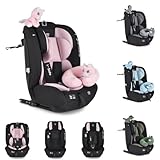 Moni Kindersitz i-Size i-Safe (76-150cm) Isofix, Top Tether, 13-fach verstellbar, Farben:rosa