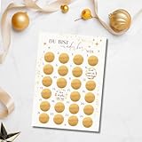 DIY Adventskalender mit Rubbelfeldern I für Frauen, Männer, Paare, Eltern, Großeltern I Rubbel Adventskalender I Personalisierter Adventskalender I Weihnachtskalender (Du bist wunderbar - Creme)