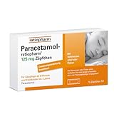 Paracetamol-ratiopharm 125 mg Zäpfchen: Sanfte Hilfe bei Schmerzen und Fieber für Babys, 10 Zäpfchen