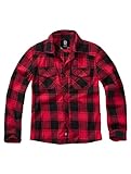 Brandit Kids Check Shirt Long Sleeve, Farbe: red/Black, Größe: S 122