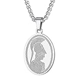 Athena die Göttin der Weisheit Krieg Anhänger Halskette für Frauen Männer Griechische Mythologie Charm Choker Kette Schutz Wächter Medaillon Amulette Schmuck Geschenk (212S)