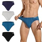 INNERSY Herren Slip Atmungsaktive Unterhosen Männer Sport Unterwäsche ohne Eingriff 4 Pack (L, Schwarz/Blau/Grau/Marine)