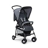 hauck Buggy Sport, Ultra Leicht - nur 5,9 kg, für Kinder bis 15 kg, Klein Zusammenklappbar, Reisebuggy mit Liegefunktion, Extra Großer Korb bis 3 kg (Charcoal/Stone)