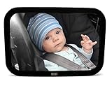 HECKBO Rücksitzspiegel fürs Baby, Bruchsicherer Auto-Rückspiegel für Babyschale, Autositz-Spiegel ohne Einzelteile, für Kinder in Kinderschale, Kindersitz