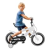 HINOPY - Kinderfahrrad 14' Jungen Mädchen Fahrrad ab 3-6 Jahre, mit Abnehmbare Stützräder