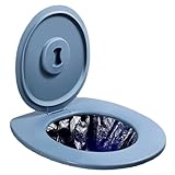 Eimer Toilettensitz mit Deckel, 250 kg laden wasserdichtes PVC -Camping -Toilettensitz mit festen Schlitzen, tragbarer Deckel für lange Fahrten Wandercamping im Freien im Freien, Hygiene -Hygiene -Sa