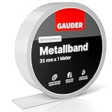 GAUDER Metallband selbstklebend I Ideal für Tonies®-Figuren & -Regale I Ferroband I Magnetband für Magnete I Eisenband I Stahlband (1m)